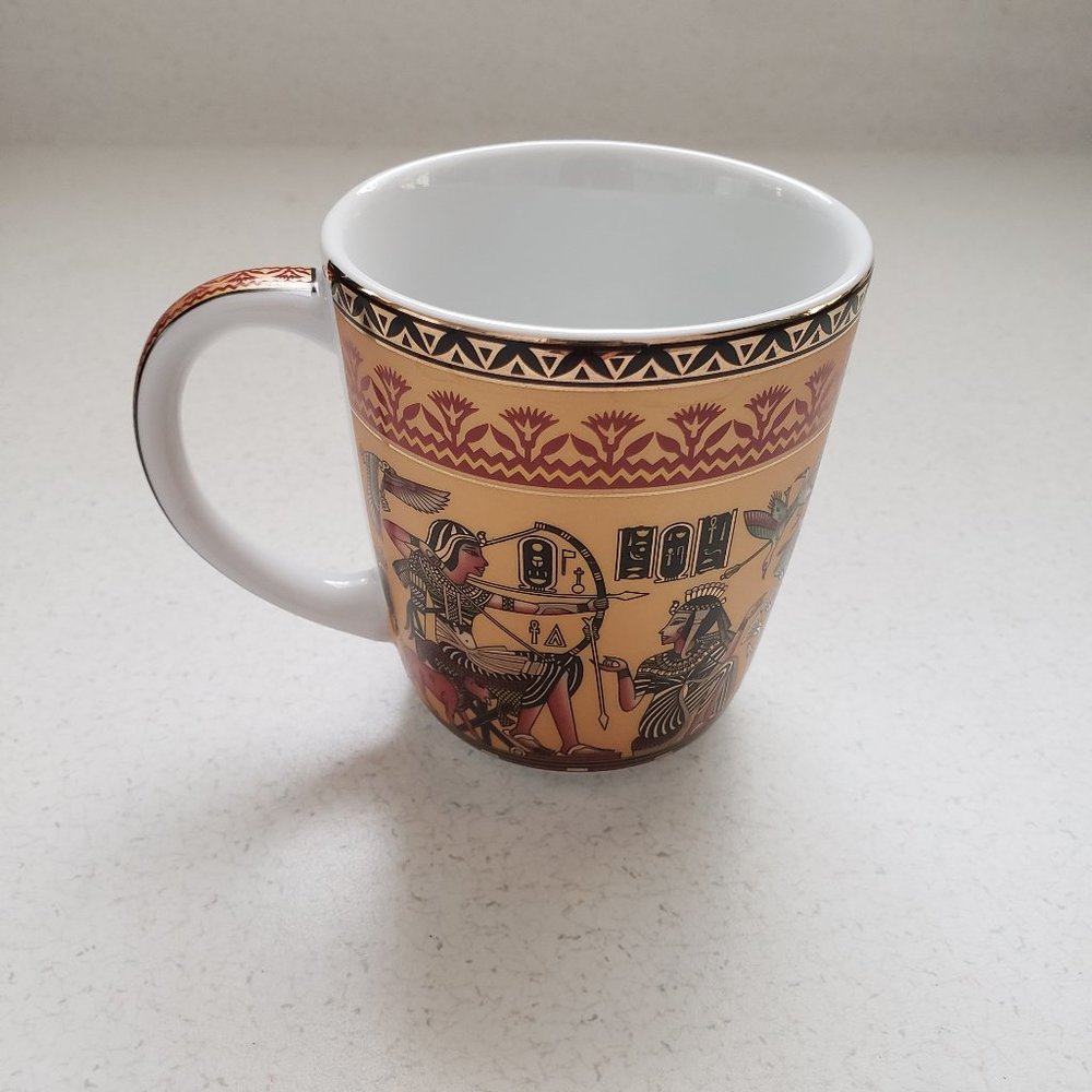 Porcelain Int'l Made in Egypt #017 Porcelain Coffee Mug, 10 oz